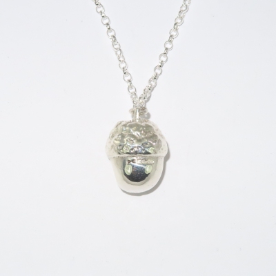 Small silver acorn pendant